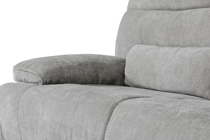 Eloise Grey Fabric Manual Recliner Corner Sofa | VIDA Living