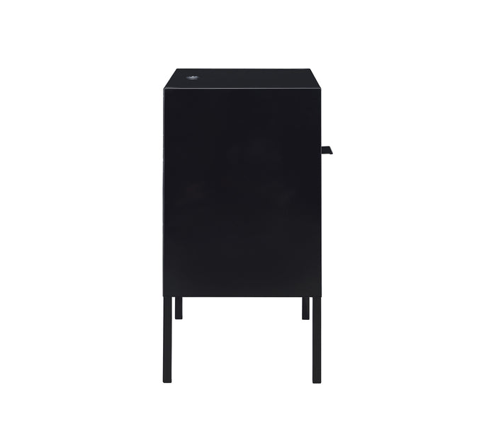 Ember Black Nightstand with USB