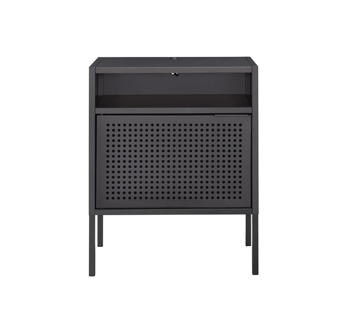 Ember Grey Nightstand with USB