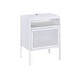 Ember White Nightstand with USB