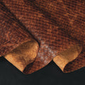Embossed Leather, 2-3 oz., Woven Cognac