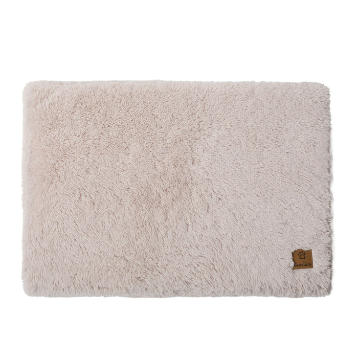 Essential Faux Fur Padded Pet Mattress and Crate Pad - Beige Charlie's Pet Products