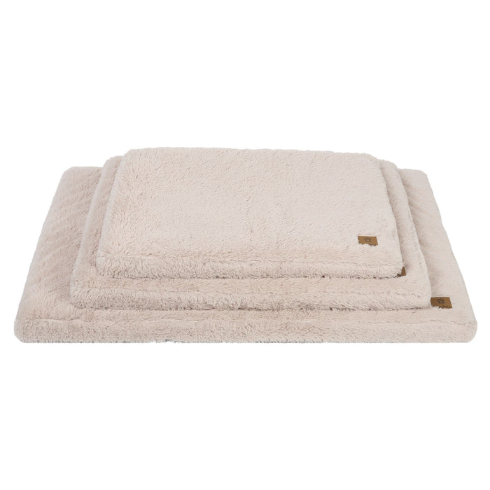 Essential Faux Fur Padded Pet Mattress and Crate Pad - Beige Charlie's Pet Products