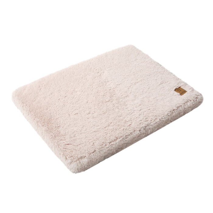 Essential Faux Fur Padded Pet Mattress and Crate Pad - Beige Charlie's Pet Products