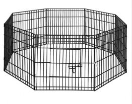 Essential Pet Playpen Enclosure 8 Panel Black 61x61cm Charlie's Pet Products