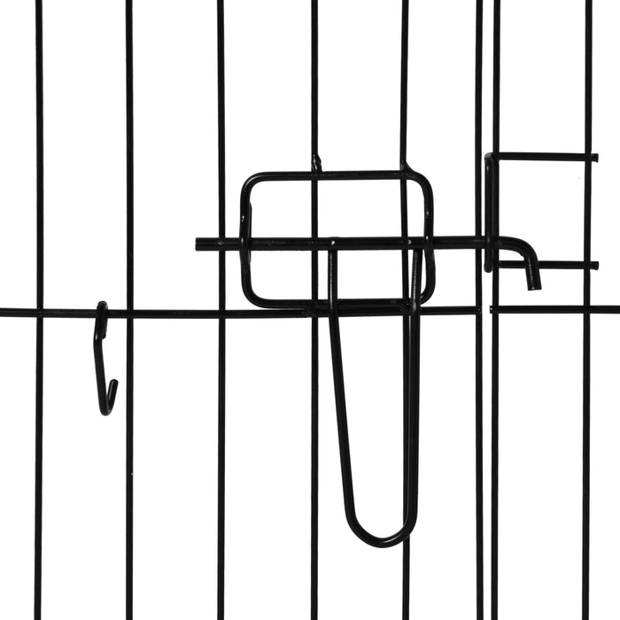 Essential Pet Playpen Enclosure 8 Panel Black 61x61cm Charlie's Pet Products