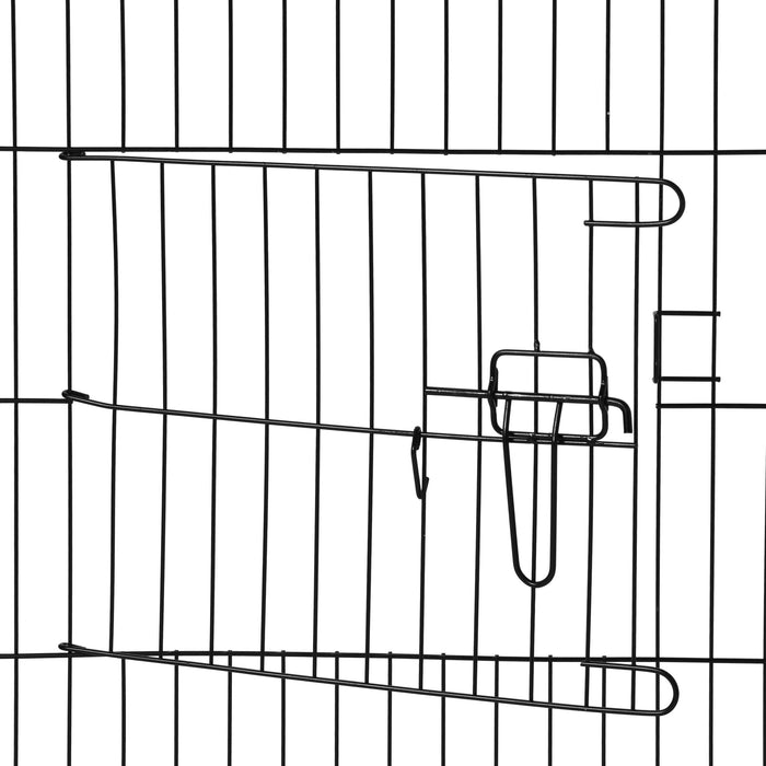 Essential Pet Playpen Enclosure 8 Panel Black 61x61cm Charlie's Pet Products