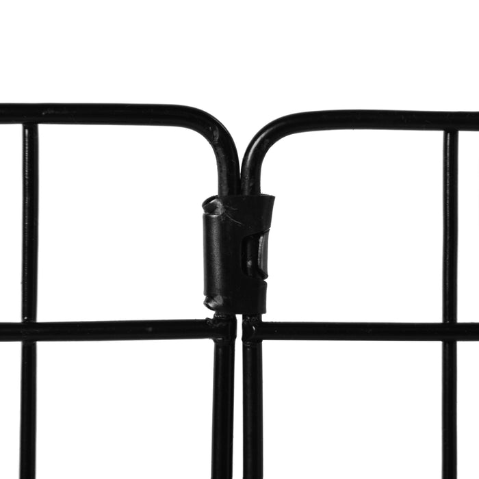 Essential Pet Playpen Enclosure 8 Panel Black 61x61cm Charlie's Pet Products