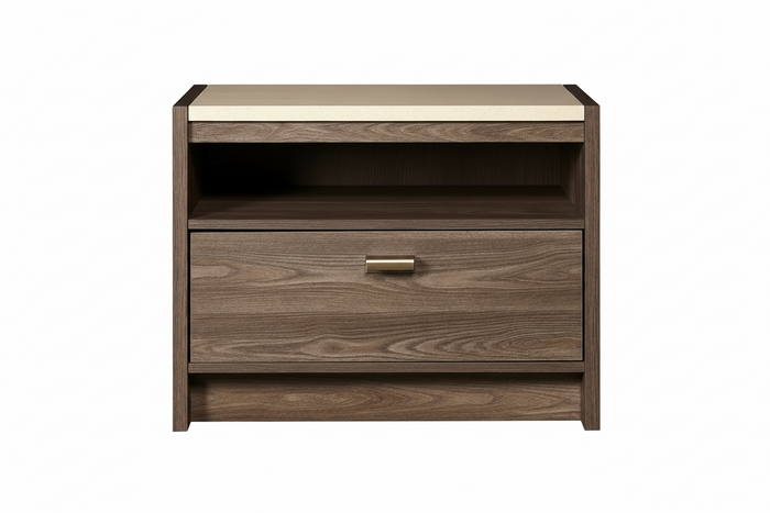 Evolution 1 Drawer Stone Top Nightstand