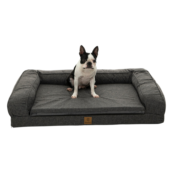 Faux Linen Pet Sofa Bed - Grey Charlie's Pet Products