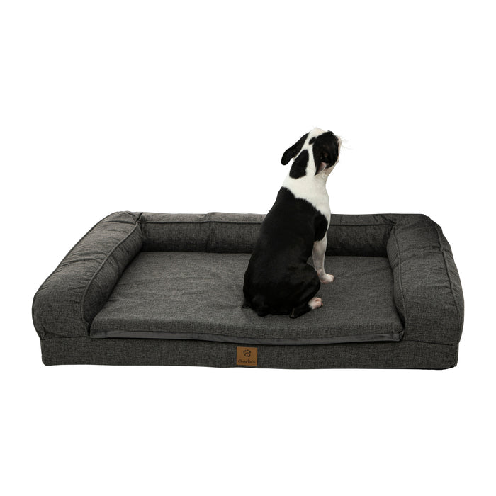 Faux Linen Pet Sofa Bed - Grey Charlie's Pet Products