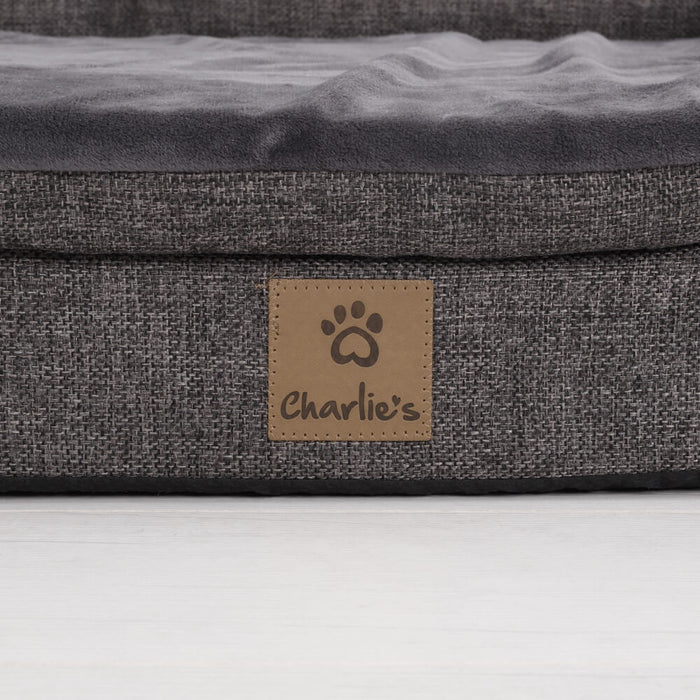 Faux Linen Pet Sofa Bed - Grey Charlie's Pet Products