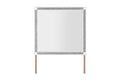 Beveled mirror crafted from hardwood solids featuring a painted white finish and dazzling ""bling"" accents.