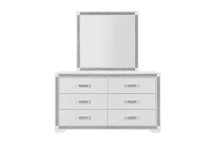 Fergie White Landscape Mirror