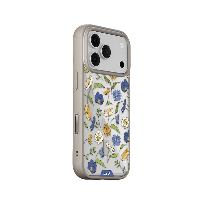 Floral Blue Protective Phone Case - Flowers MagSafe