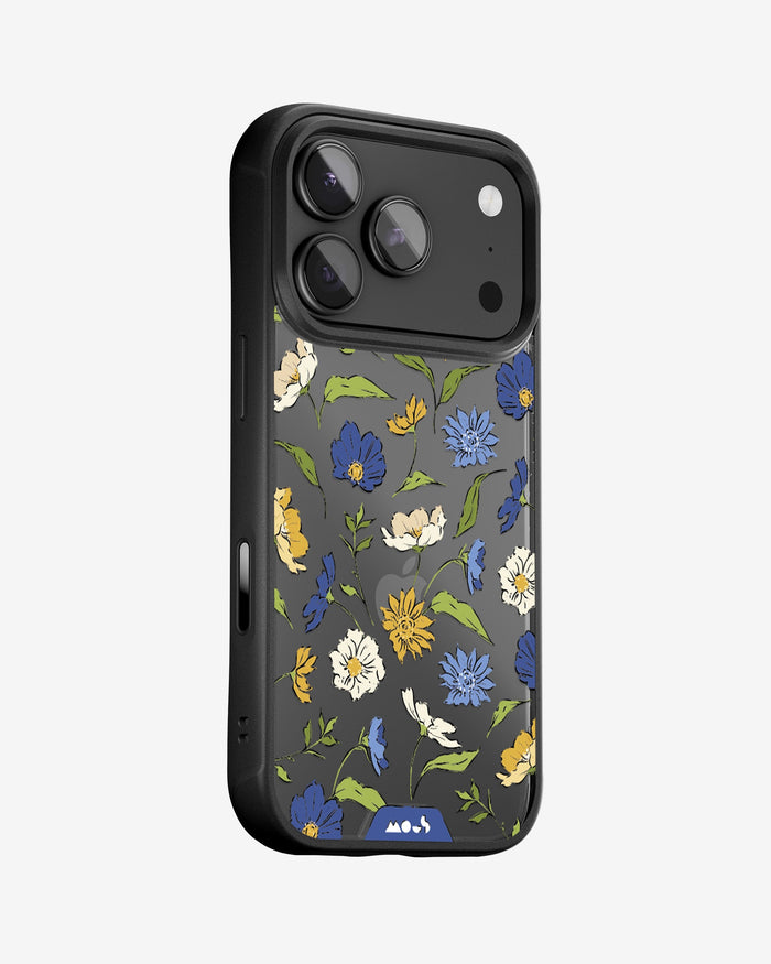 Floral Blue Protective Phone Case - Flowers