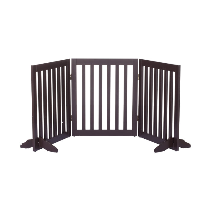 Freestanding Pet Gate - Brown Charlie's Pet Products