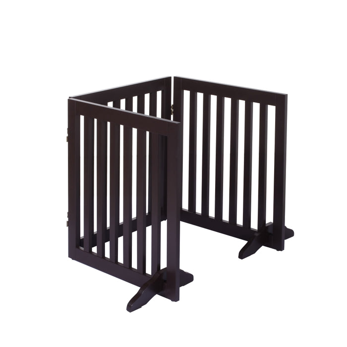Freestanding Pet Gate - Brown Charlie's Pet Products