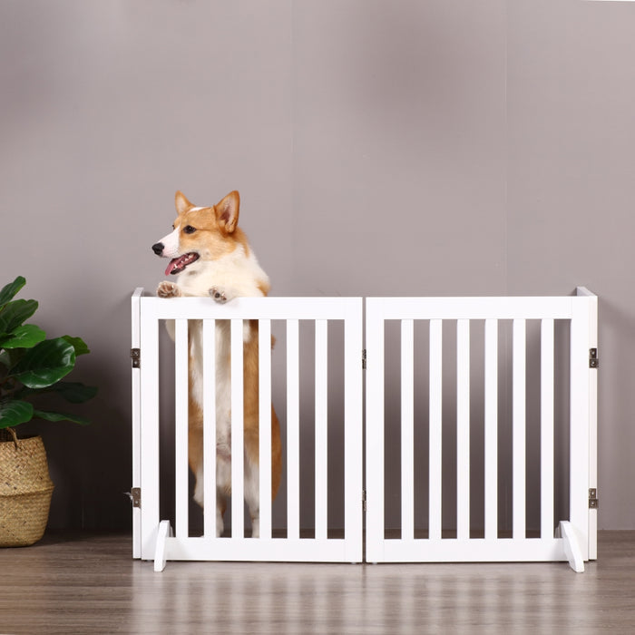 Freestanding Pet Gate - White Charlie's Pet Products