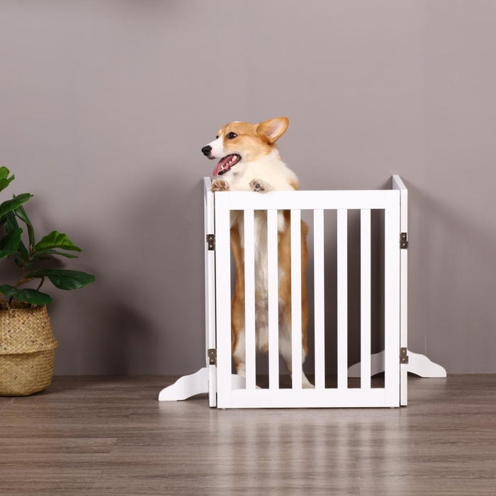 Freestanding Pet Gate - White Charlie's Pet Products