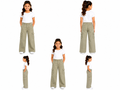 Girls Wide Leg Cargo Pants