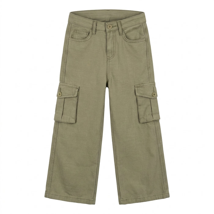 Girls Wide Leg Cargo Pants