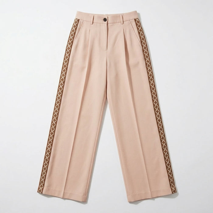 Girls Wide Leg Pants With Side Lace Panels