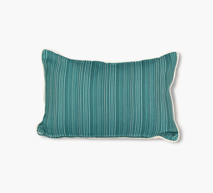 Go Fish Turquoise Reversible Outdoor Kidney Pillow