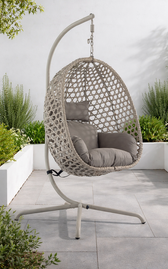 Grey Rattan Egg Chair | Egg0609