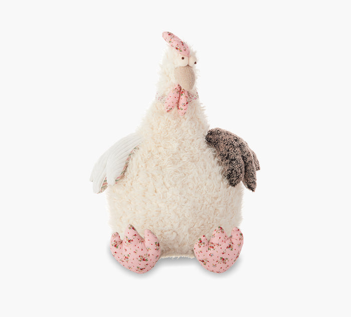 Ivory Chicken Pouf
