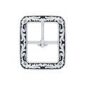 Jeremiah Watt Accented Floral Clipped Corner Buckle