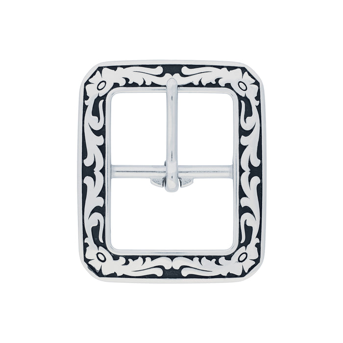 Jeremiah Watt Accented Floral Clipped Corner Buckle