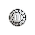 Jeremiah Watt Accented Heart Concho with Slot, 1-1/2"