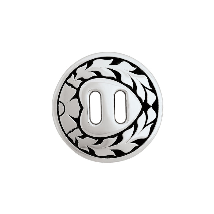 Jeremiah Watt Accented Heart Concho with Slot, 1-1/2"