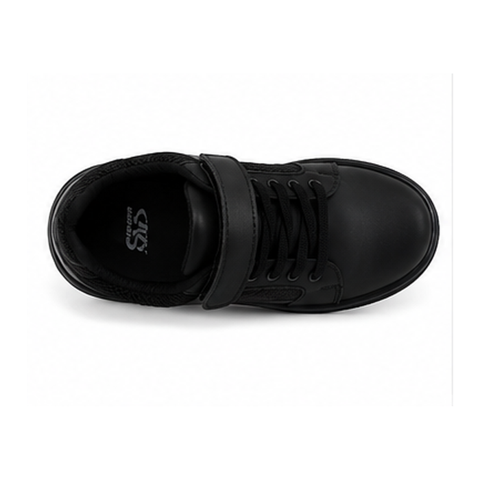 Lace Up Sneakers With Hook And Loop Strap