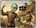 Laptop Sleeve 13" "It's a New Day" Alien & Goblin Vintage Fantasy Design