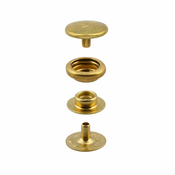 Ohio Travel Bag Fasteners Ligne 20 Snap Set Solid Brass(Pack of 10 Sets Complete), #WF-045 WF-045