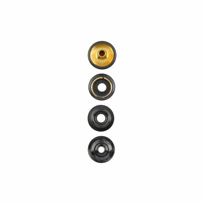 Ohio Travel Bag Fasteners Ligne 24 Snap Set Solid Brass Black (Pack of 10 Sets Complete), #WF-036-BLK WF-036-BLK
