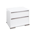 Logica White 2 Drawer Nightstand