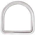 Long Flat Saddle D-Ring, Stainless Steel