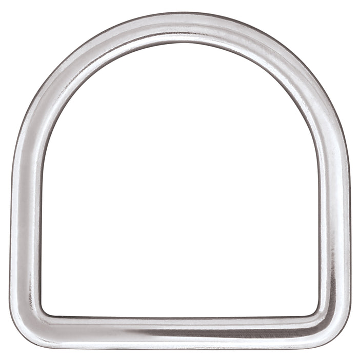Long Flat Saddle D-Ring, Stainless Steel