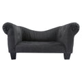 Luxe Button Pet Sofa - Charcoal Charlie's Pet Products