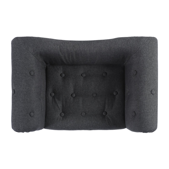 Luxe Button Pet Sofa - Charcoal Charlie's Pet Products