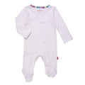 Magnetic Me Love Lines Pink Organic Cotton Footie