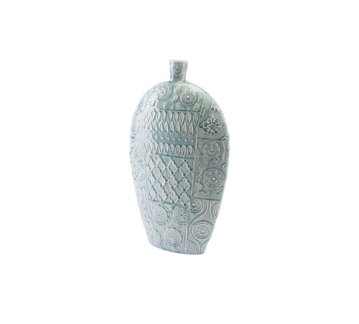 Medallion Large Blue Vase