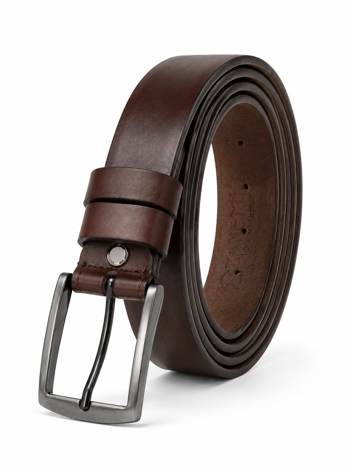 Men Classic Belt With Metal Buckle