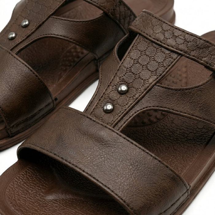 Men Cross Strap Comfort Slide Slipper
