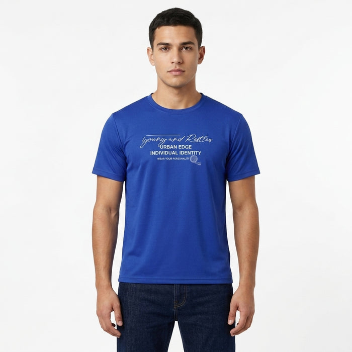 Men Graphic Print Crew Neck T Shirt Urban Edge Casual Tee