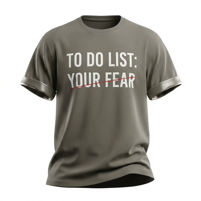 Men Graphic T Shirt To Do List Your Fear