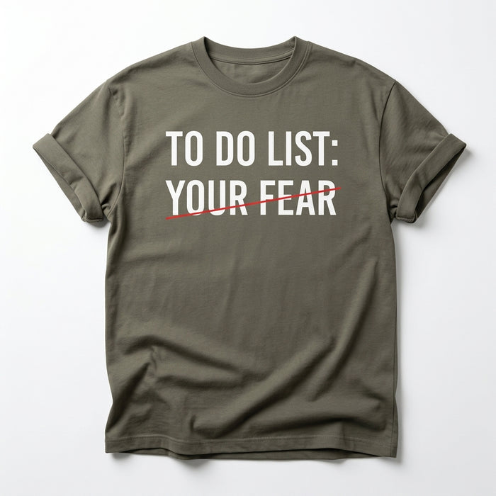 Men Graphic T Shirt To Do List Your Fear